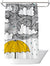 Creative Umbrella Shower Curtain – Waterproof & Mildew Resistant Polyester Fabric 180×180cm Cartoon Modern Style Bathroom Divider