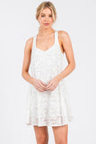 Load image into Gallery viewer, White Lace Mini Dress | Romantic Flirty Short Dress | Versatile Day &amp; Night Silhouette