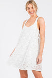 Load image into Gallery viewer, White Lace Mini Dress | Romantic Flirty Short Dress | Versatile Day &amp; Night Silhouette