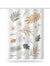 Nordic Floral Leaf Shower Curtain – Waterproof & Mildew Resistant Polyester Fabric Bathroom Divider, 180×180cm Fresh Minimalist Style