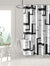 Modern Black & White Geometric Shower Curtain – Waterproof & Mildew Resistant Fabric, Heavy-Duty Polyester Bathroom Divider (180×180cm / 71×71in)