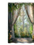 Garden Window Shower Curtain – Waterproof & Mildew Resistant Polyester Bathroom Divider 180×180cm Floral Nature Design
