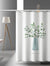 Green Plant Vase Print Shower Curtain – Nordic Style Waterproof & Mildew Resistant Fabric Bathroom Divider (180×180cm / 71×71in)