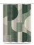 Nordic Geometric Shower Curtain – Waterproof & Mildew Resistant Polyester Fabric Bathroom Divider, 180×180cm Heavy-Duty