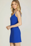 Load image into Gallery viewer, Blue Sleeveless Heavy Knit Dress | Cozy Versatile Sleeveless Dress | Transitional Season Silhouette