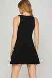 Load image into Gallery viewer, Sleeveless Heavy Knit Mini Dress | Sleek Versatile Sleeveless Dress | Casual &amp; Chic Gathering Silhouette
