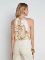 Tillie Silk Chain-Neck Top - Image 5