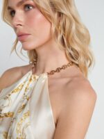 Tillie Silk Chain-Neck Top - Image 2