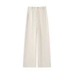 Women's High-Waisted Straight-Leg Wide Pants - Simple and Comfortable Casual Trousers