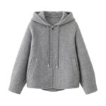 Women’s Zipper Hoodie Jacket - Simple and Stylish Grey Casual Outerwear