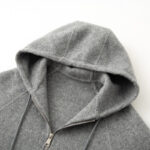 Women’s Zipper Hoodie Jacket - Simple and Stylish Grey Casual Outerwear - Image 4