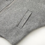 Women’s Zipper Hoodie Jacket - Simple and Stylish Grey Casual Outerwear - Image 2