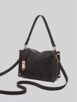 Women’s Stylish Leather Handbag with Metal Buckle - Simple and Elegant Design - Image 4