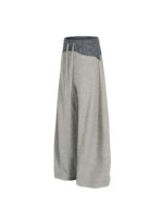 Men's Casual Long Pants - Sports Style Plus Size with Elastic Waistband and Plaid Patch - Image 4