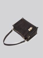 Women’s Stylish Leather Handbag with Metal Buckle - Simple and Elegant Design - Image 2