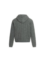 Men's Zip-Up Thick Knit Hoodie Jacket - Cable Knit Warm Style - Image 5