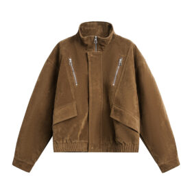 Men's Vintage Zipper Jacket - Personalized Design Casual Bomber