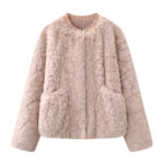 Women’s High-Collar Fluffy Fur Coat - Warm and Comfortable Soft Fur Design