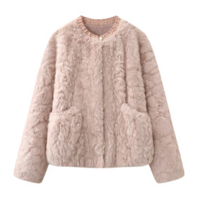 Women’s High-Collar Fluffy Fur Coat - Warm and Comfortable Soft Fur Design